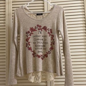 Deb Long Sleeve Lace Back Shirt